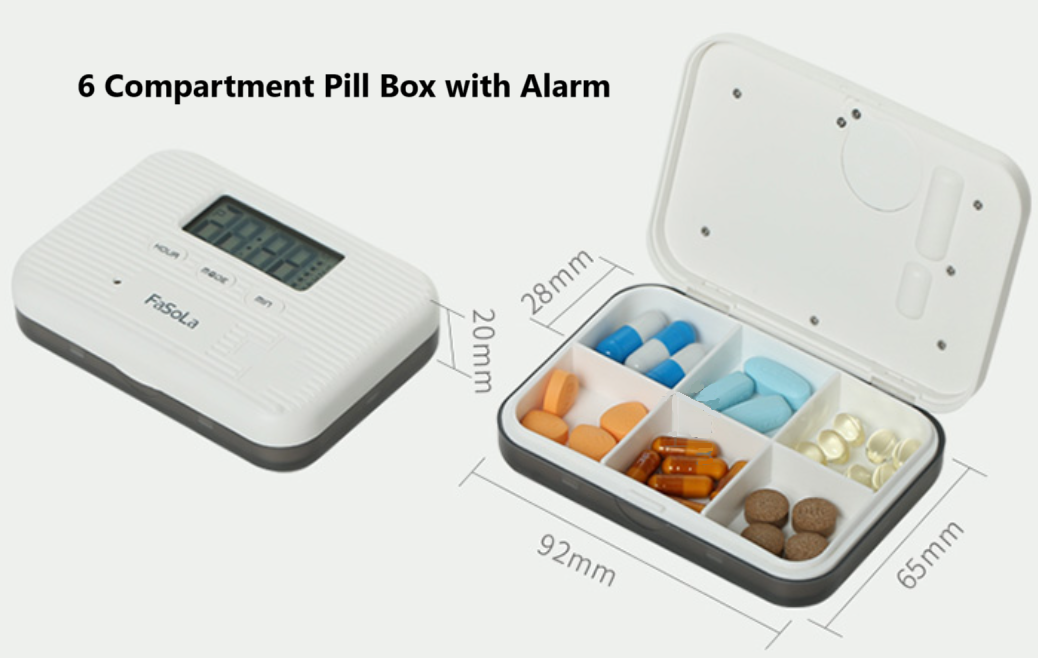 Small alarm pill box