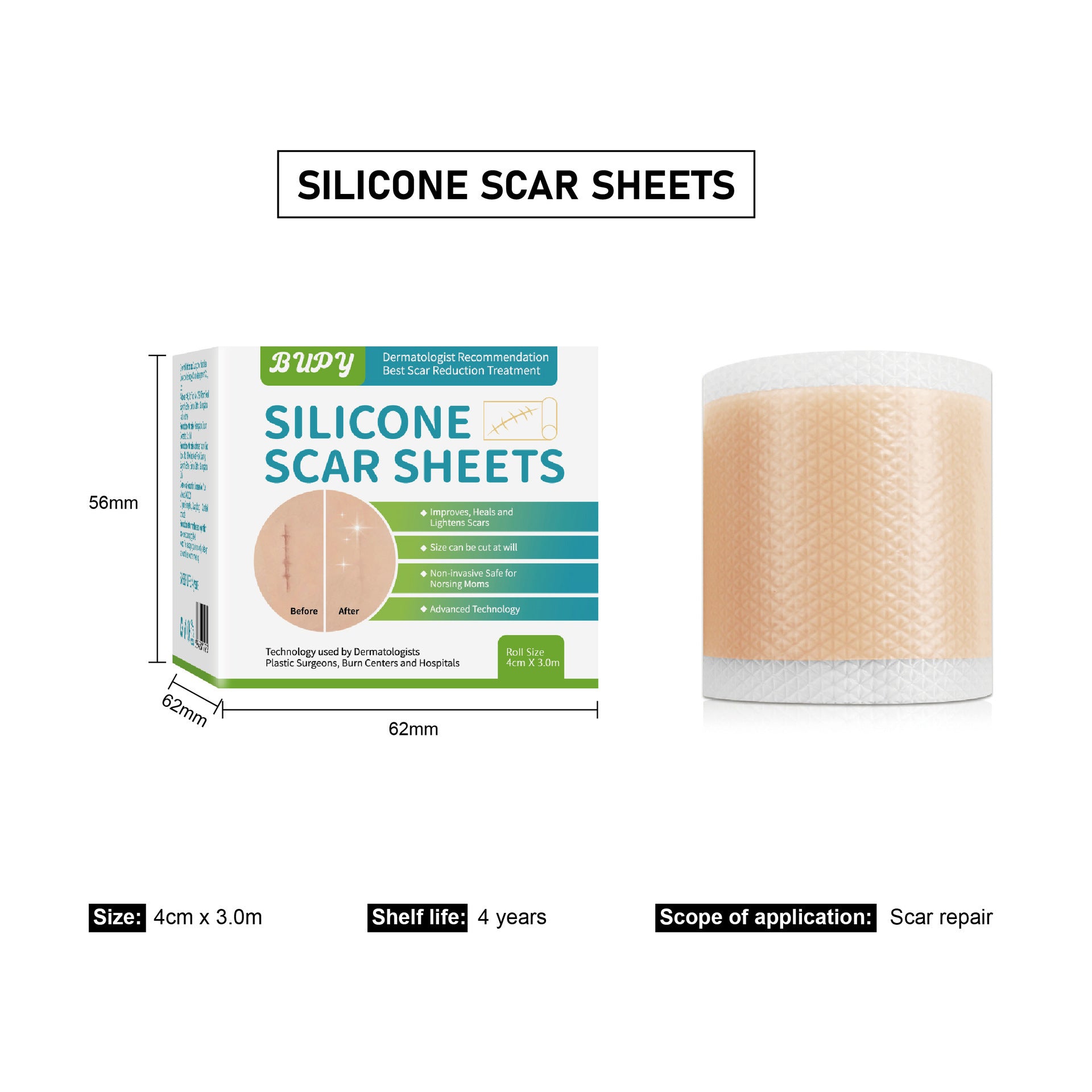 Silicone Anti-Scar Sheets for Healing - LessBarriers