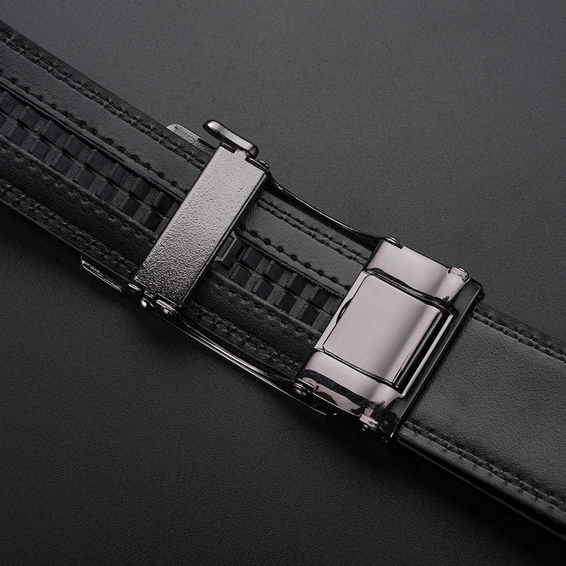 Adjustable Ratchet Belt in Black/Brown - LessBarriers