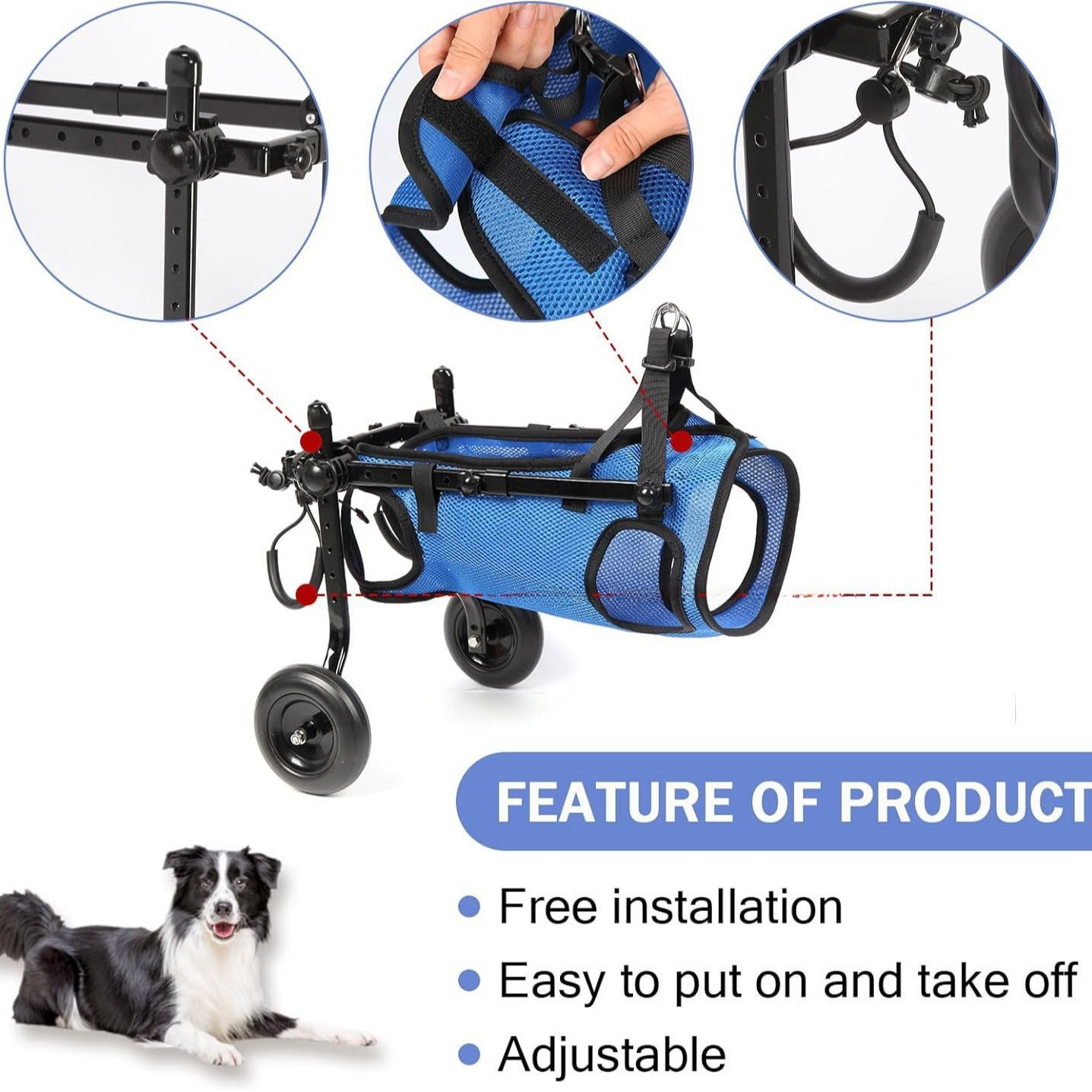Adjustable Pet Wheelchair for Mobility - LessBarriers