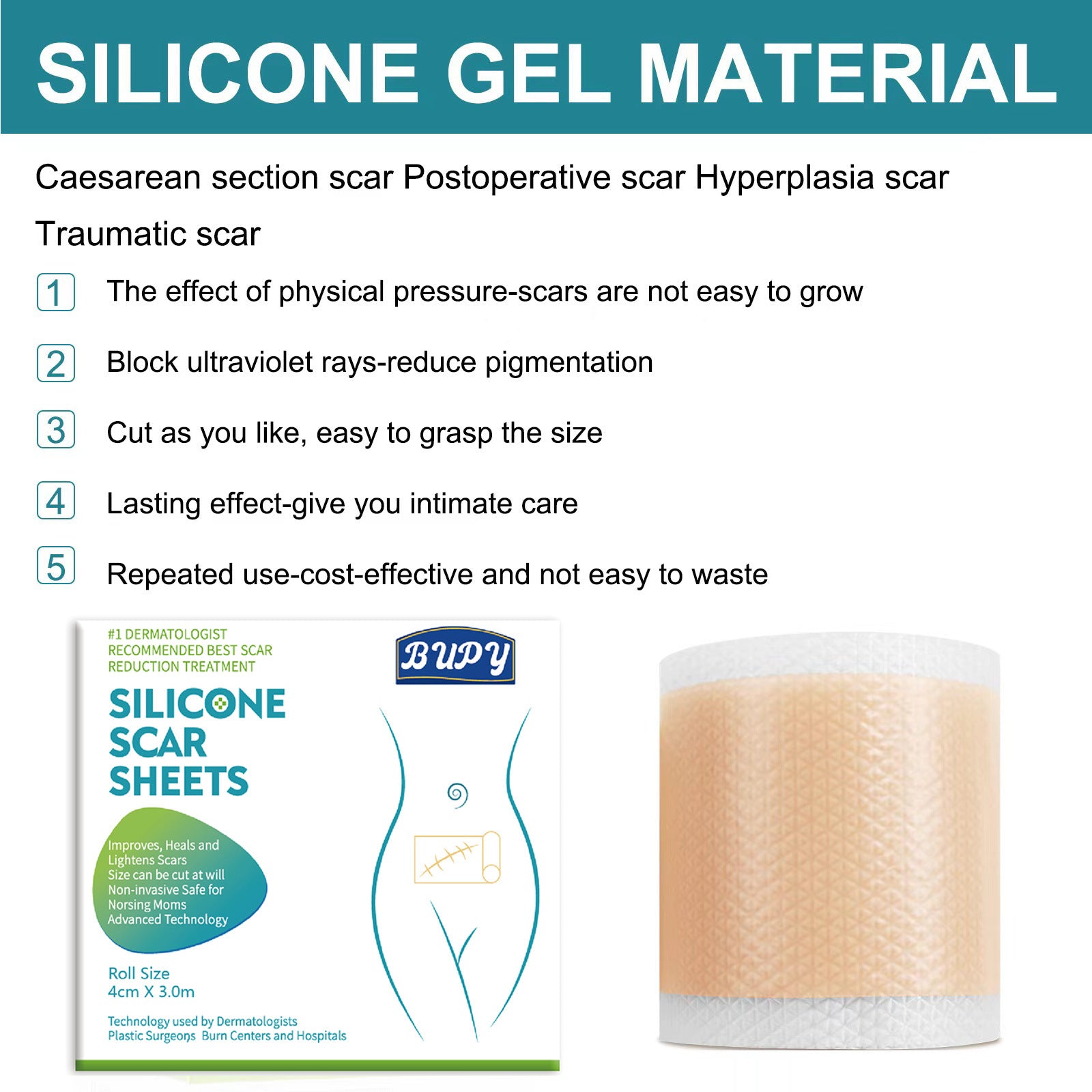 Silicone Anti-Scar Sheets for Healing - LessBarriers