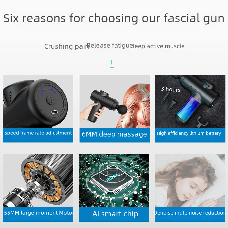 Adjustable Rechargeable Massage Gun Device - LessBarriers