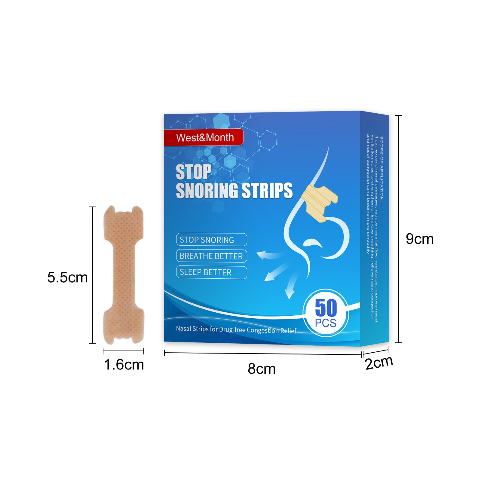 3 Pack Nasal Strips for Sleep - LessBarriers