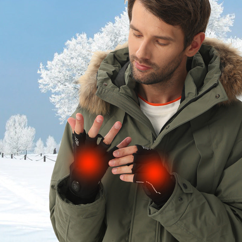 Electric Heating Half-Finger Gloves - LessBarriers