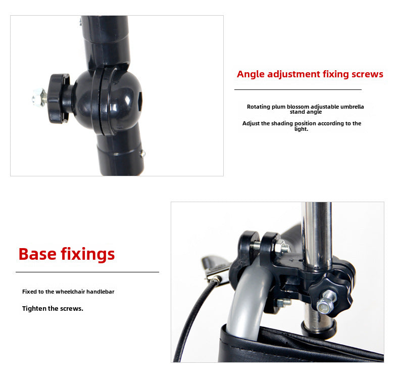 Wheelchair Umbrella Stand and Tire Inflator - LessBarriers