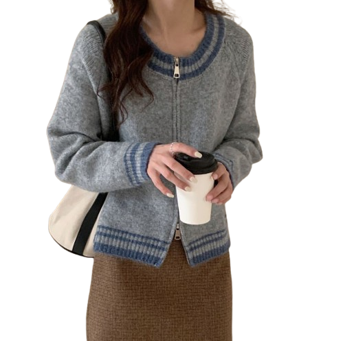 Accent Collar Cardigan for Women - LessBarriers