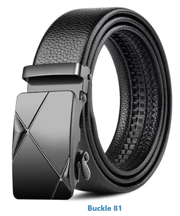 Black Ratchet Belt with Dual Buckles - LessBarriers