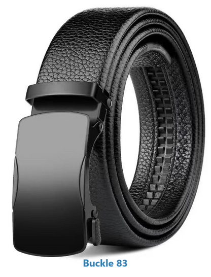 Black Ratchet Belt with Dual Buckles - LessBarriers