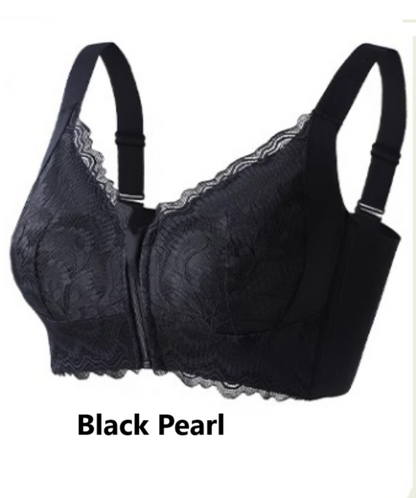 Lace Front Zipper Bra for Comfort - LessBarriers