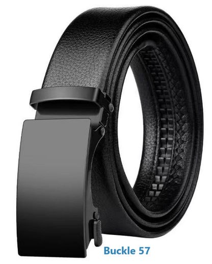 Black Ratchet Belt with Dual Buckles - LessBarriers