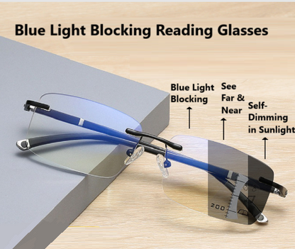 Blue light blocking far and near sight reading glasses - LessBarriers