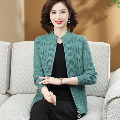 Women's Cable Knit Cardigan Sweater - LessBarriers