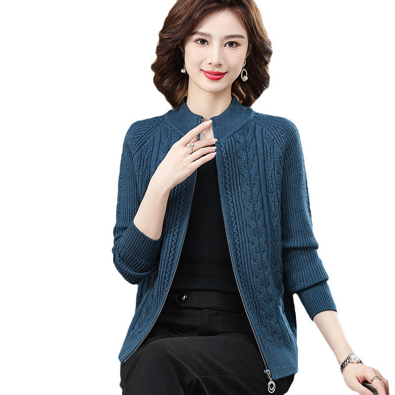 Women's Cable Knit Cardigan Sweater - LessBarriers