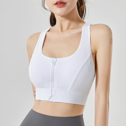 Front Zipper Sports Bra for Support - LessBarriers