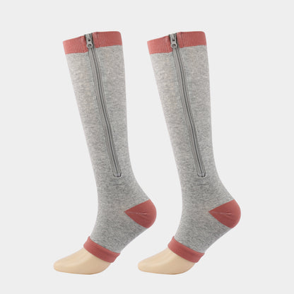 Compression Socks with Side Zipper Support - LessBarriers