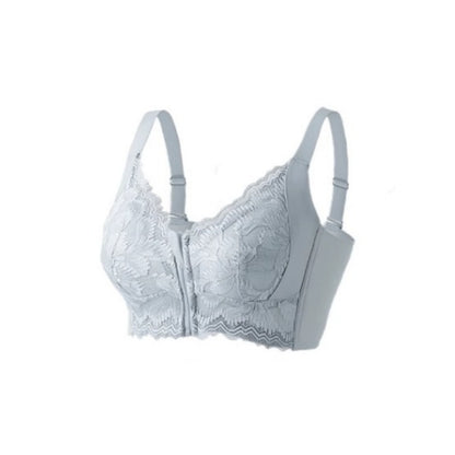 Lace Front Zipper Bra for Comfort - LessBarriers