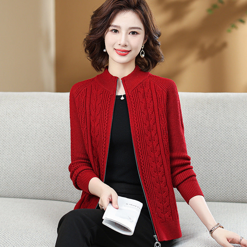 Women's Cable Knit Cardigan Sweater - LessBarriers